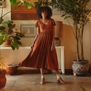 NWT Christy Dawn Monarch Dress in Rust Size Small